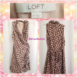 🔴4/20 LOFT Ann Taylor Wrap Around Ruffled Dress